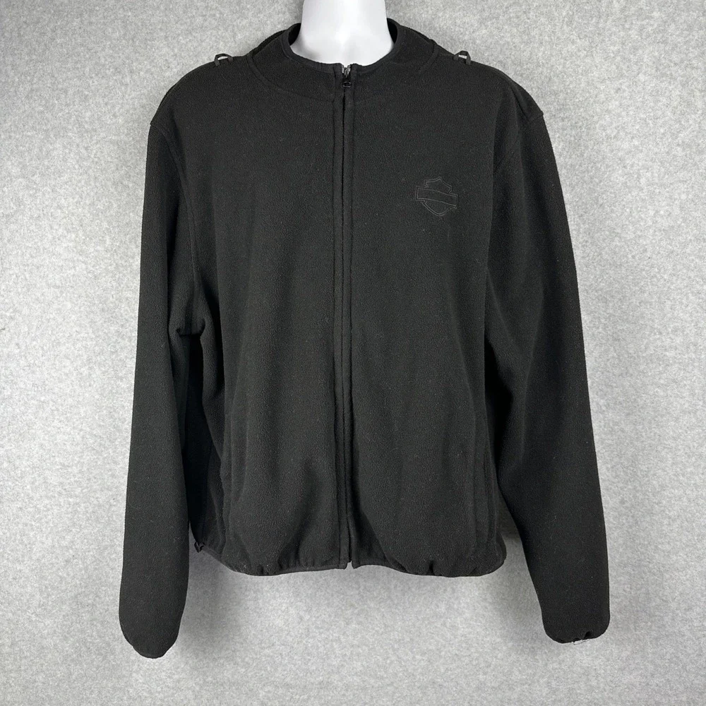 Harley Davidson Jacket Removeable Liner 2XL‎ Black Fleece Slash 97180-10VM